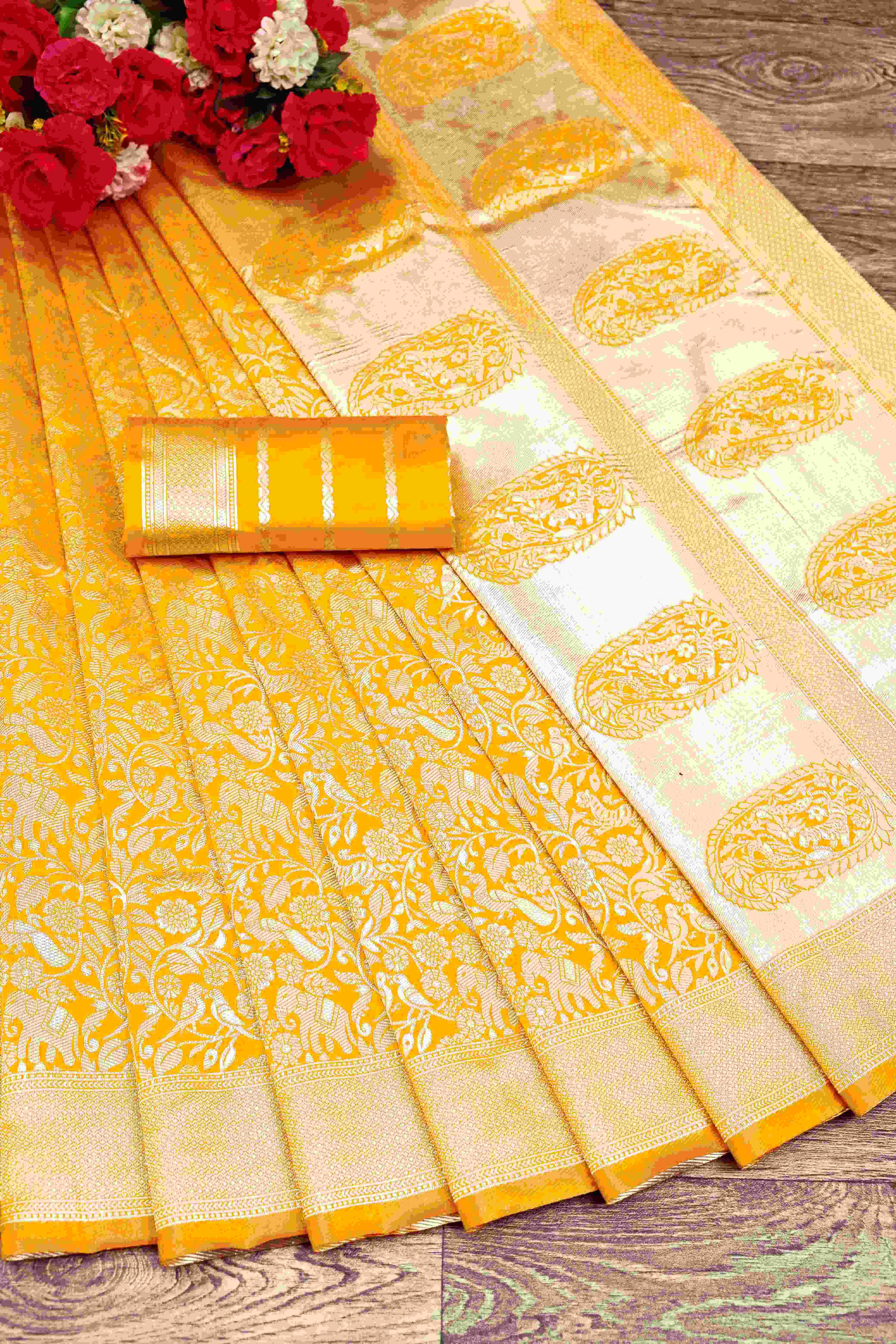 YNF BANARASI SOFT SILK RAS 45128 SILK SAREE  WHOLESALE BANARASI SILK BROCADE SOUTH SAREES MANUFACTURER